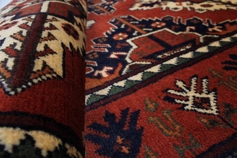 Kazak Red Runner Hand Knotted 210 X 98  Area Rug 250-27732 Image 9