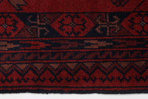 Kunduz Blue Runner Hand Knotted 27 X 95  Area Rug 250-27736 Image 4