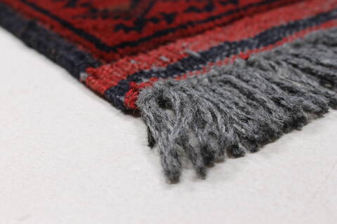 Kunduz Blue Runner Hand Knotted 27 X 95  Area Rug 250-27736 Image 7