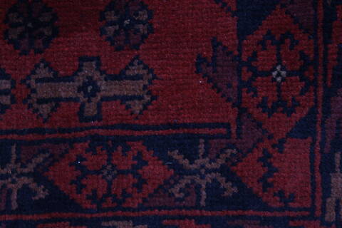 Kunduz Blue Runner Hand Knotted 27 X 95  Area Rug 250-27736 Image 8