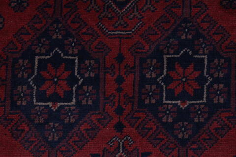 Kunduz Blue Runner Hand Knotted 27 X 95  Area Rug 250-27736 Image 9