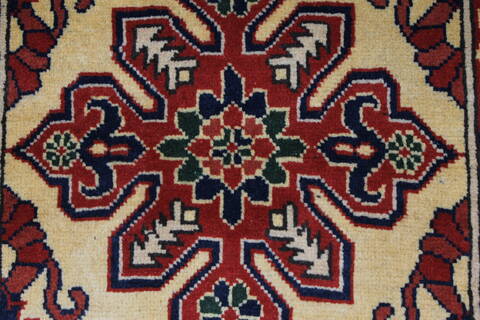 Kazak Yellow Runner Hand Knotted 29 X 1010  Area Rug 250-27738 Image 5