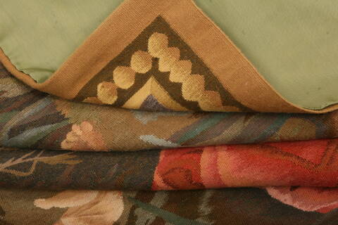 Aubusson Multicolor Hand Woven 52 X 59  Area Rug 100-27747 Image 4