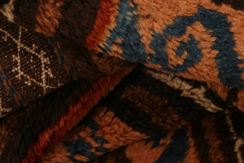 Baluch Orange Runner Hand Knotted 35 X 610  Area Rug 100-27768 Image 1