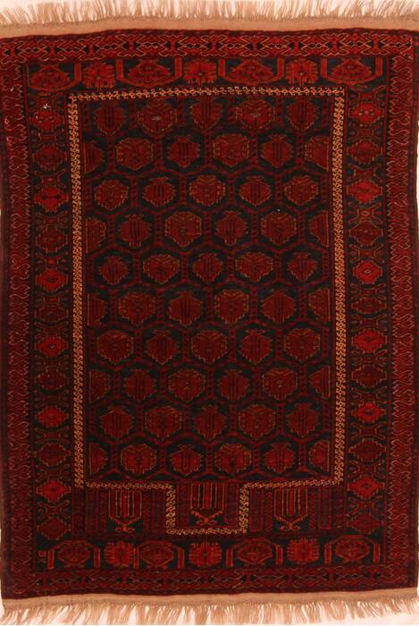 Turkman Red Hand Knotted 39 X 50  Area Rug 100-27770 Image 0