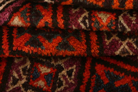 Baluch Orange Hand Knotted 39 X 511  Area Rug 100-27773 Image 4