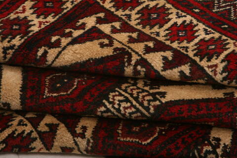 Baluch Beige Hand Knotted 34 X 63  Area Rug 100-27779 Image 3