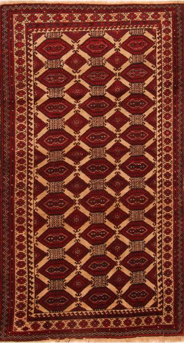 Baluch Beige Hand Knotted 34 X 63  Area Rug 100-27779 Image 0