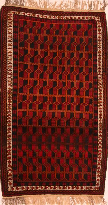 Baluch Red Hand Knotted 38 X 62  Area Rug 100-27781 Image 0