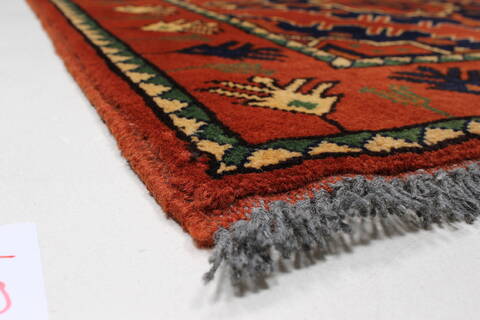 Kazak Red Runner Hand Knotted 211 X 99  Area Rug 250-27784 Image 6