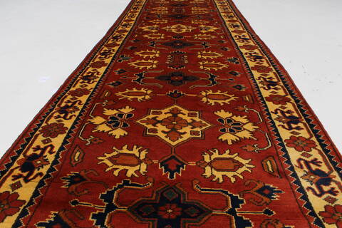 Kazak Red Runner Hand Knotted 31 X 911  Area Rug 250-27788 Image 5