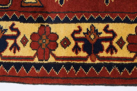 Kazak Red Runner Hand Knotted 31 X 911  Area Rug 250-27788 Image 6
