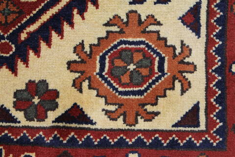 Kazak Yellow Runner Hand Knotted 29 X 100  Area Rug 250-27789 Image 10