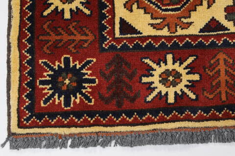 Kazak Yellow Runner Hand Knotted 29 X 100  Area Rug 250-27789 Image 7