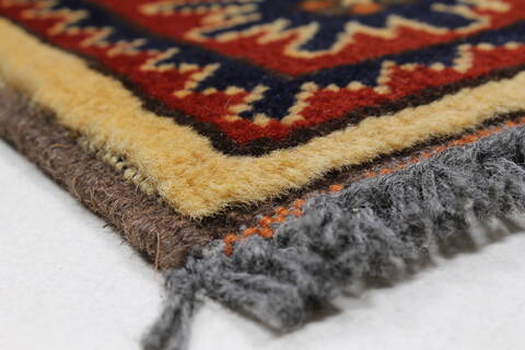 Kazak Yellow Runner Hand Knotted 29 X 100  Area Rug 250-27789 Image 8