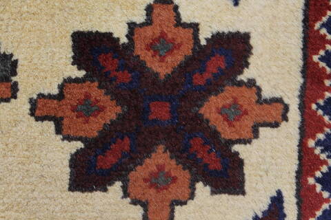 Kazak Yellow Runner Hand Knotted 29 X 100  Area Rug 250-27789 Image 9