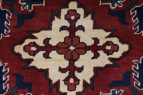 Turkman Beige Runner Hand Knotted 210 X 910  Area Rug 250-27802 Image 3