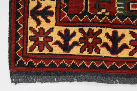 Turkman Beige Runner Hand Knotted 210 X 910  Area Rug 250-27802 Image 4