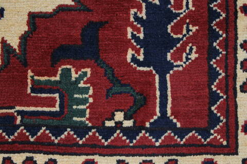 Turkman Beige Runner Hand Knotted 210 X 910  Area Rug 250-27802 Image 6