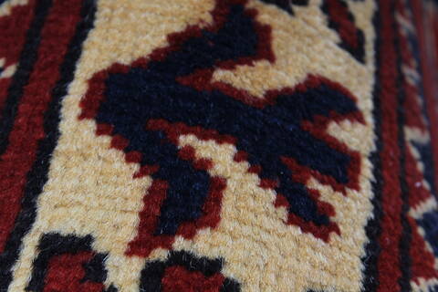 Turkman Beige Runner Hand Knotted 210 X 910  Area Rug 250-27802 Image 7