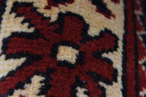 Turkman Beige Runner Hand Knotted 210 X 910  Area Rug 250-27802 Image 8