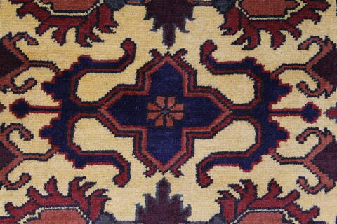 Turkman Brown Runner Hand Knotted 28 X 105  Area Rug 250-27803 Image 4