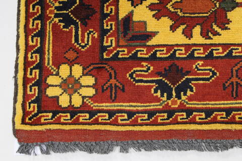 Turkman Brown Runner Hand Knotted 28 X 105  Area Rug 250-27803 Image 5