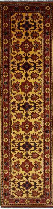 Turkman Brown Runner Hand Knotted 28 X 105  Area Rug 250-27803 Image 0