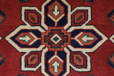 Turkman Blue Runner Hand Knotted 29 X 94  Area Rug 250-27805 Image 1