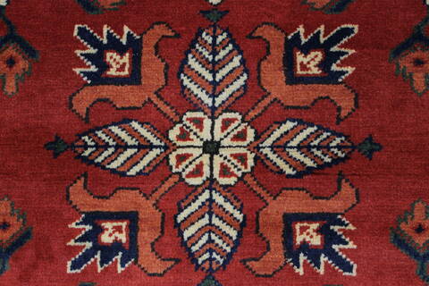 Turkman Blue Runner Hand Knotted 29 X 94  Area Rug 250-27805 Image 2