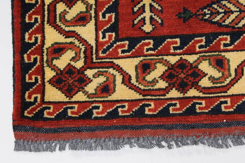 Turkman Blue Runner Hand Knotted 29 X 94  Area Rug 250-27805 Image 3