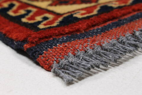 Turkman Blue Runner Hand Knotted 29 X 94  Area Rug 250-27805 Image 4