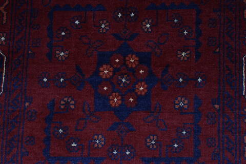 Khan Mohammadi Blue Runner Hand Knotted 28 X 95  Area Rug 250-27810 Image 3
