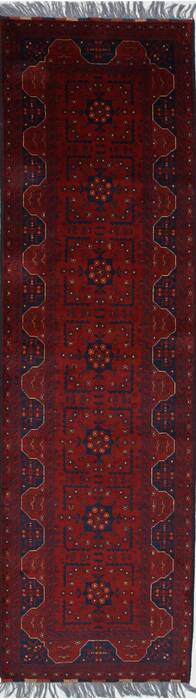 Khan Mohammadi Blue Runner Hand Knotted 28 X 95  Area Rug 250-27810 Image 0