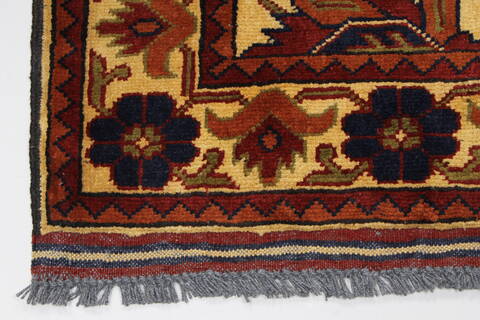Turkman Brown Runner Hand Knotted 29 X 99  Area Rug 250-27815 Image 5