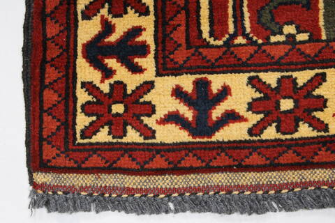 Turkman Yellow Runner Hand Knotted 27 X 97  Area Rug 250-27817 Image 5
