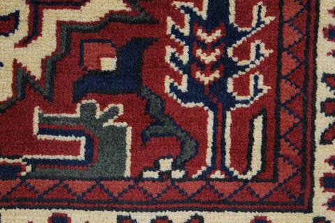 Turkman Yellow Runner Hand Knotted 27 X 97  Area Rug 250-27817 Image 7