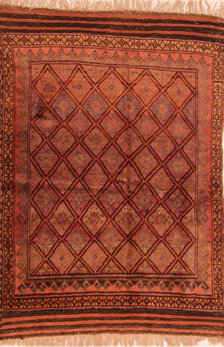 Baluch Brown Hand Knotted 48 X 59  Area Rug 100-27818 Image 0