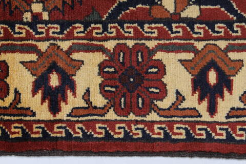 Turkman Blue Runner Hand Knotted 29 X 99  Area Rug 250-27821 Image 3