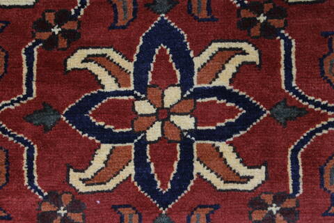 Turkman Blue Runner Hand Knotted 29 X 99  Area Rug 250-27821 Image 5