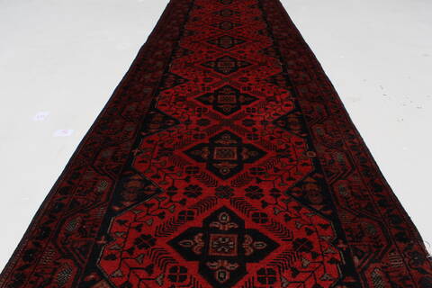 Khan Mohammadi Blue Runner Hand Knotted 26 X 98  Area Rug 250-27827 Image 2