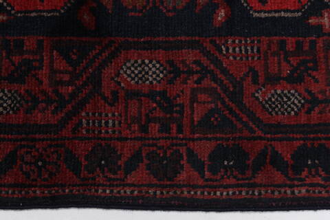 Khan Mohammadi Blue Runner Hand Knotted 26 X 98  Area Rug 250-27827 Image 3