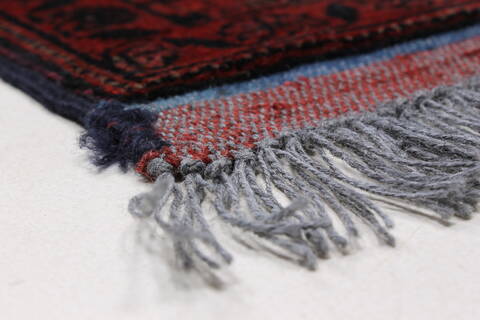 Khan Mohammadi Blue Runner Hand Knotted 26 X 98  Area Rug 250-27827 Image 6