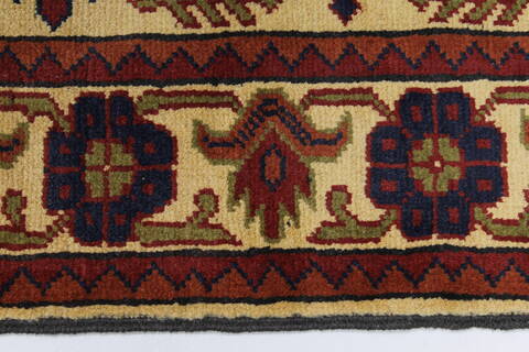 Kazak Beige Runner Hand Knotted 28 X 110  Area Rug 250-27829 Image 2