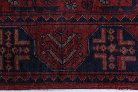 Khan Mohammadi Blue Runner Hand Knotted 26 X 97  Area Rug 250-27831 Image 1