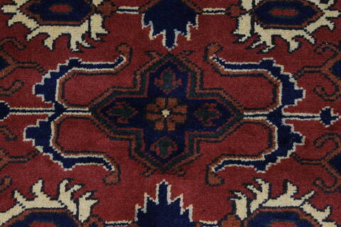 Kazak Red Runner Hand Knotted 211 X 99  Area Rug 250-27832 Image 4