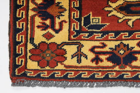 Kazak Red Runner Hand Knotted 211 X 99  Area Rug 250-27832 Image 5