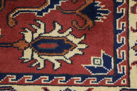 Kazak Red Runner Hand Knotted 211 X 99  Area Rug 250-27832 Image 7