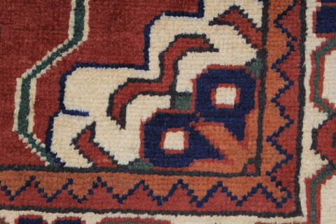 Kazak Red Runner Hand Knotted 210 X 92  Area Rug 250-27838 Image 6