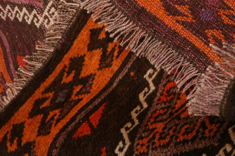 Baluch Orange Hand Knotted 410 X 70  Area Rug 100-27841 Image 3